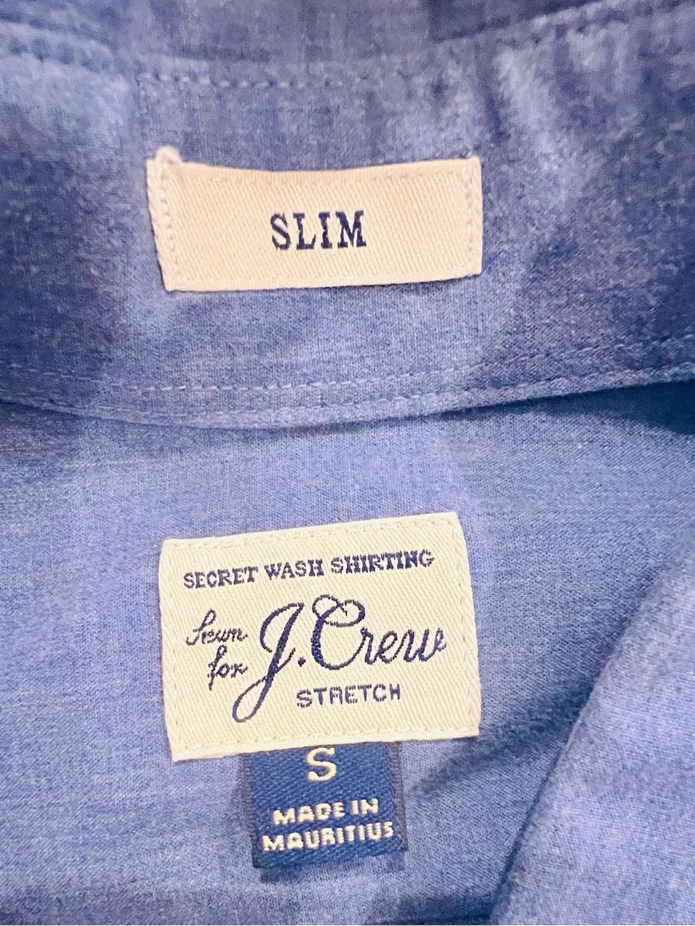 J.Crew Secret Wash Stretch Slim Fit Blue Button Down Shirt Men’s Small
